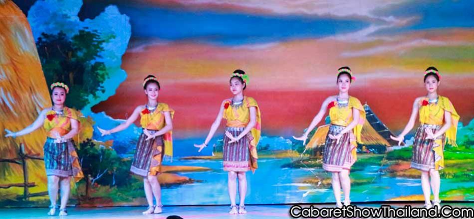 Thai classical dance show at Thai restaurant Bangkok Thailand